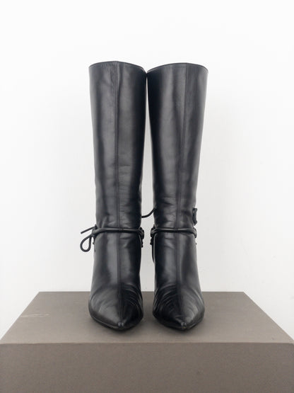 Gucci by Tom Ford AW99 Horsebit Stirrup Harness Riding Heel Boots