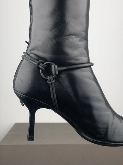 Gucci by Tom Ford AW99 Horsebit Stirrup Harness Riding Heel Boots
