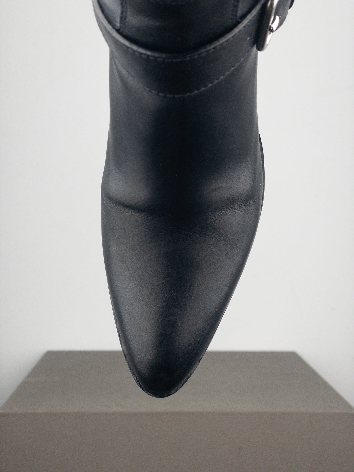 Prada 2000s Knee-High Harness Buckle Biker Cowboy Boots