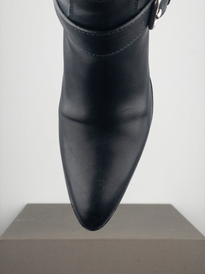 Prada 2000s Knee-High Harness Buckle Biker Cowboy Boots