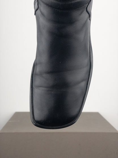 Prada AW99 Mid-Calf Square-Toe Astro Moto Biker Boots