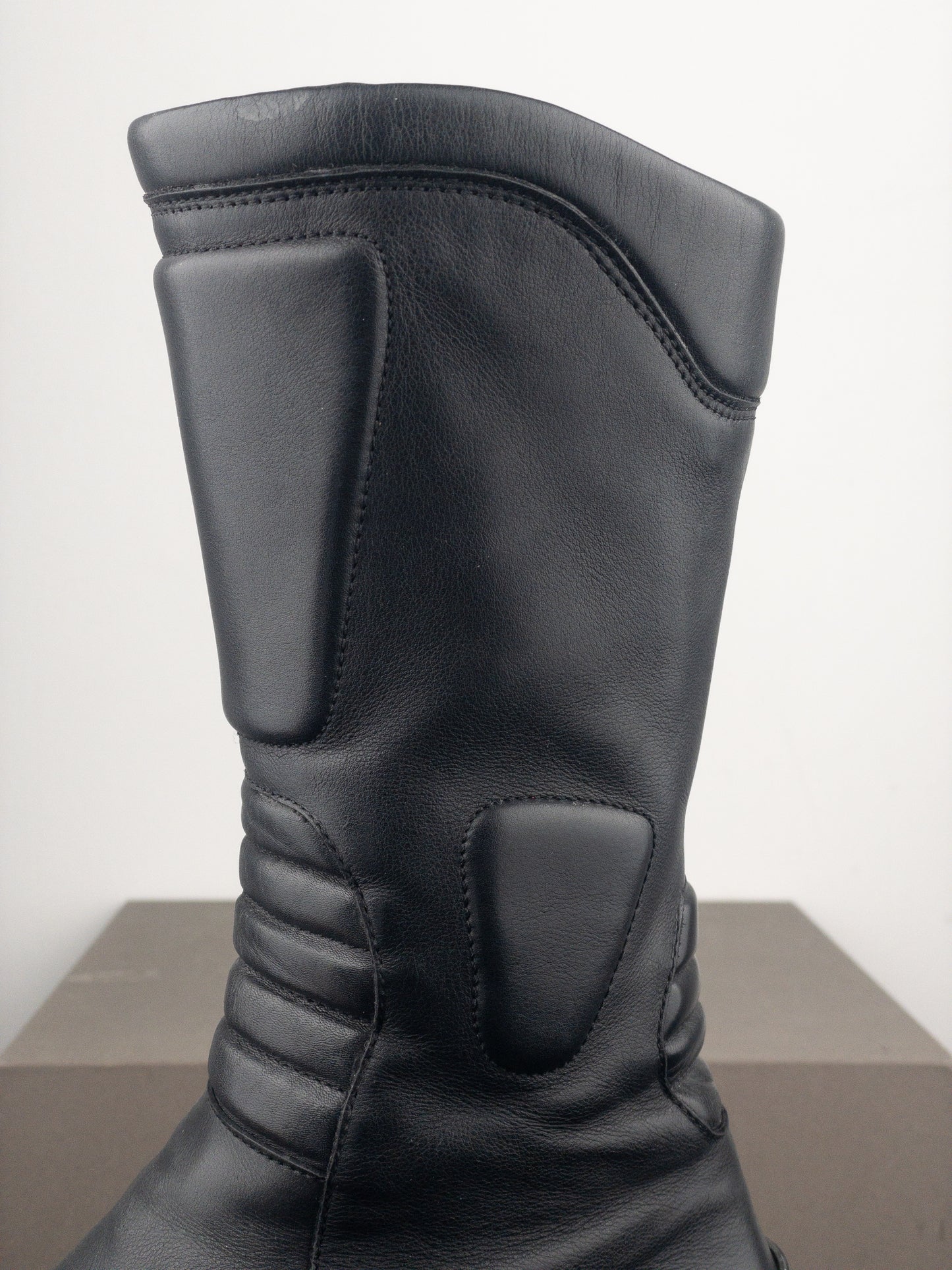 Prada AW99 Mid-Calf Square-Toe Astro Moto Biker Boots
