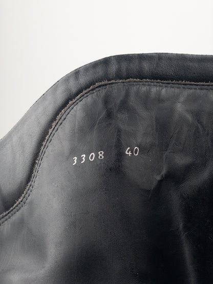 Prada AW99 Mid-Calf Square-Toe Astro Moto Biker Boots