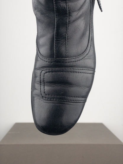 Miu Miu 2000s Knee-High Buckle Biker Boots