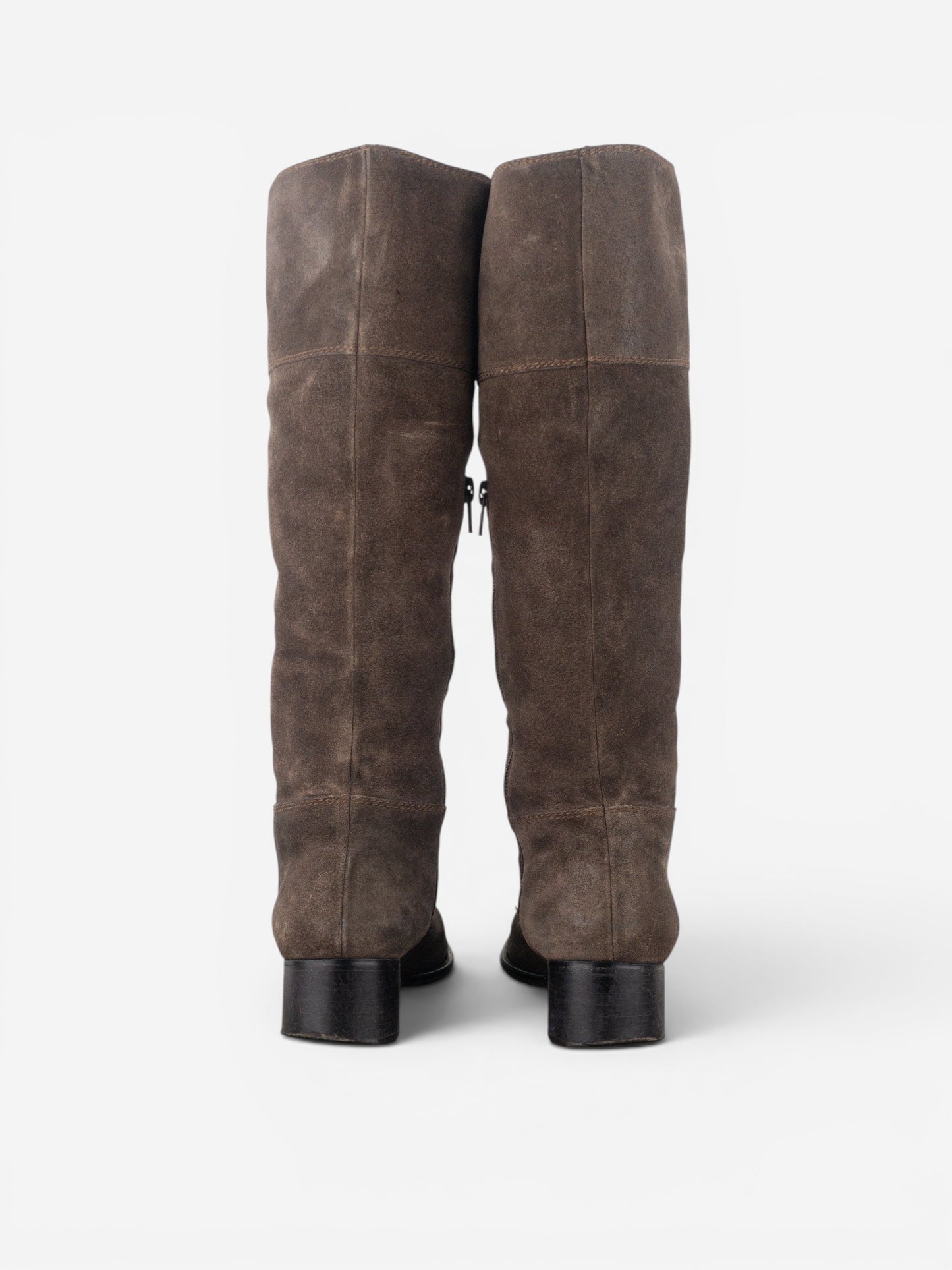 Miu Miu 2000s Knee-High Suede Cowboy Riding Boots – photo 6