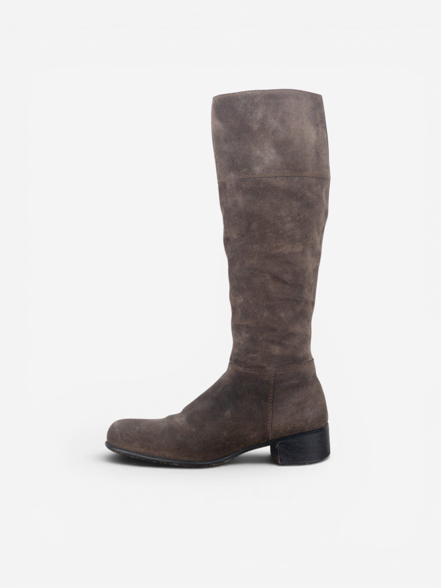Miu Miu 2000s Knee-High Suede Cowboy Riding Boots – photo 3