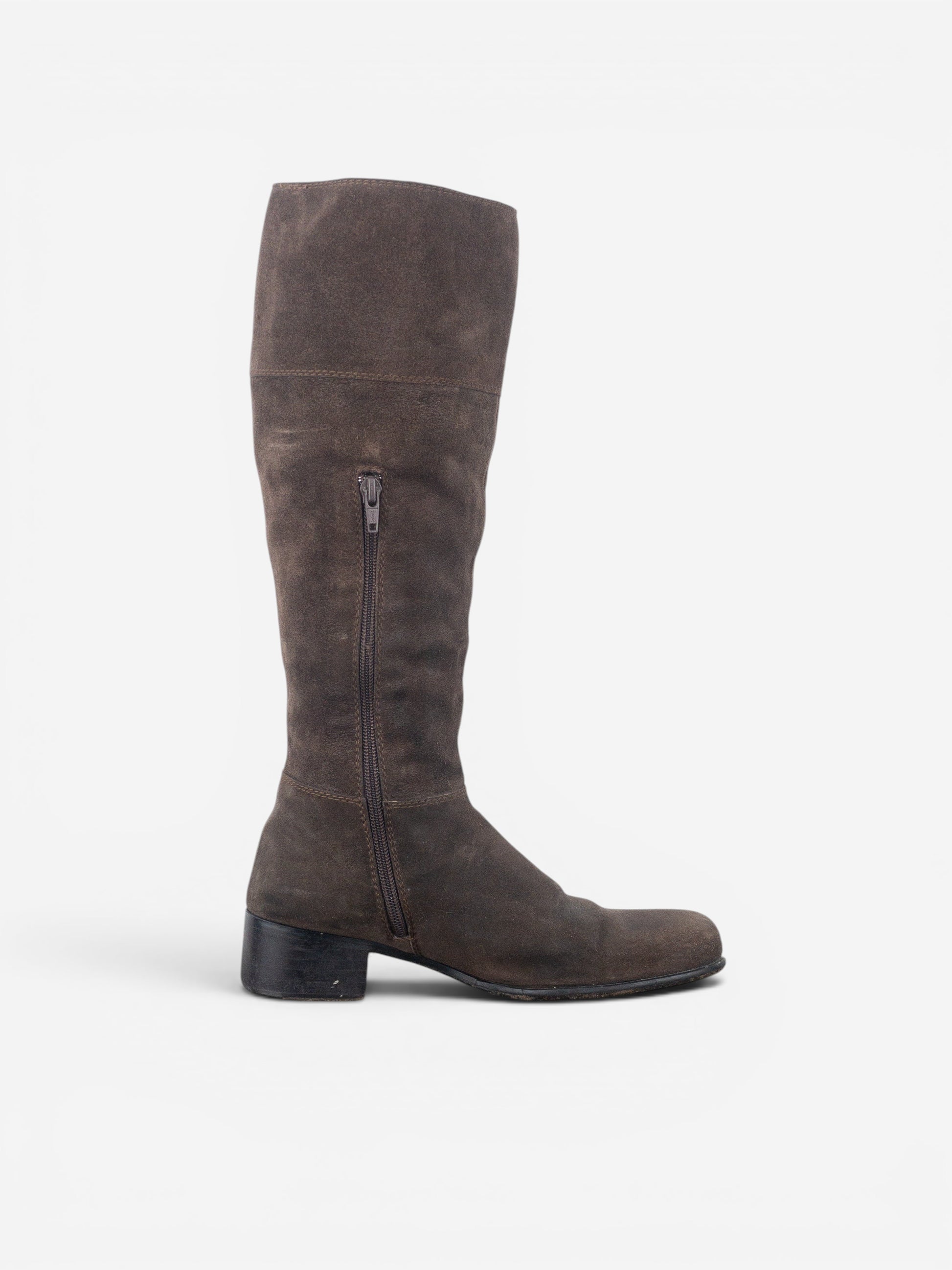 Miu Miu 2000s Knee-High Suede Cowboy Riding Boots – photo 4