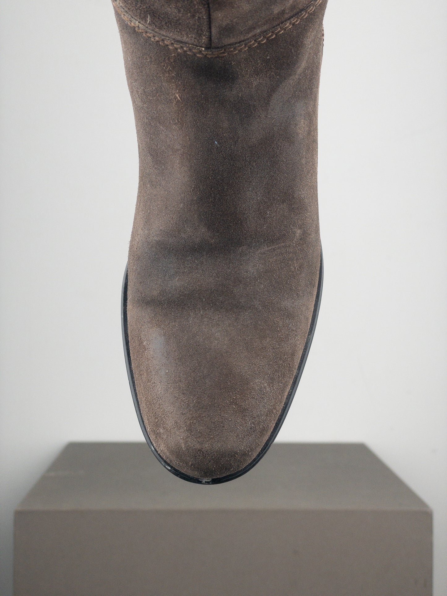 Miu Miu 2000s Knee-High Suede Cowboy Riding Boots