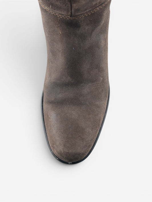 Miu Miu 2000s Knee-High Suede Cowboy Riding Boots – photo 7