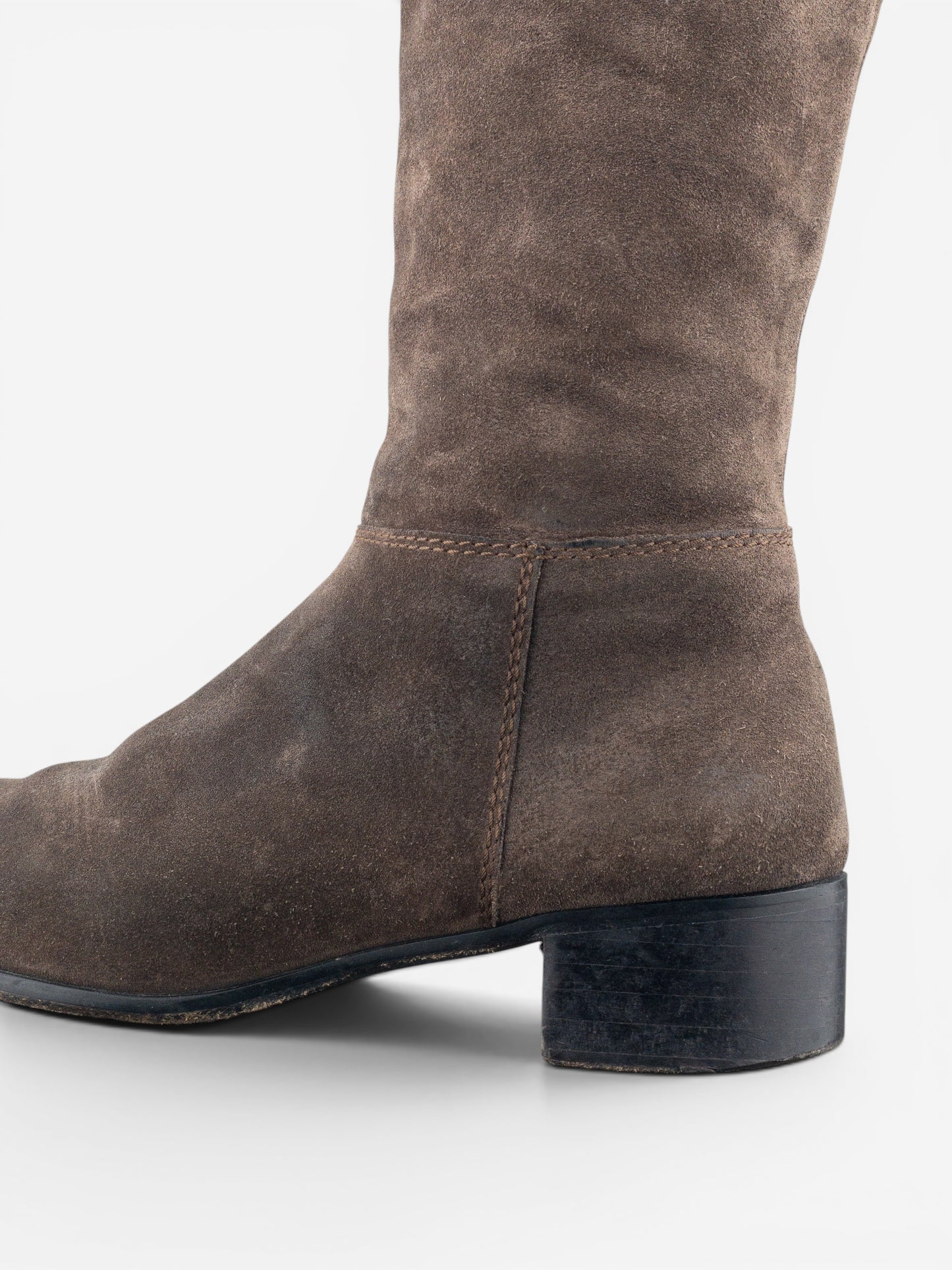 Miu Miu 2000s Knee-High Suede Cowboy Riding Boots – photo 8