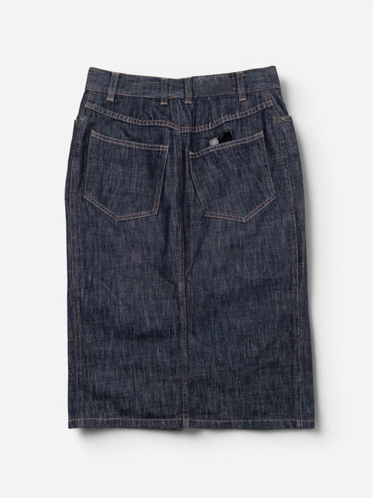 Gucci by Tom Ford SS02 Heart Cutout Denim Jeans Midi Skirt – photo 2