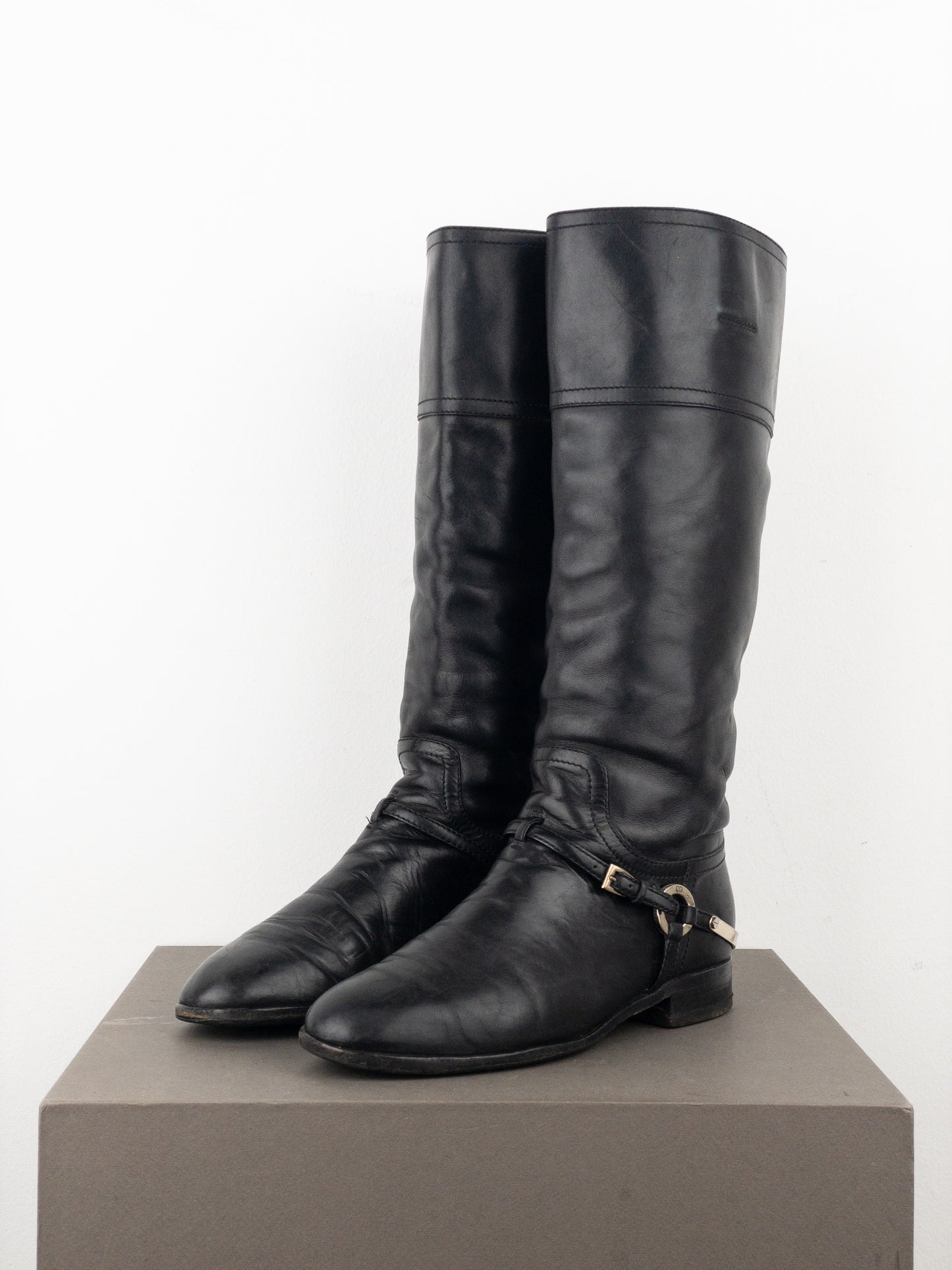 Dior by Galliano 2000s Knee-High Riding Boots
