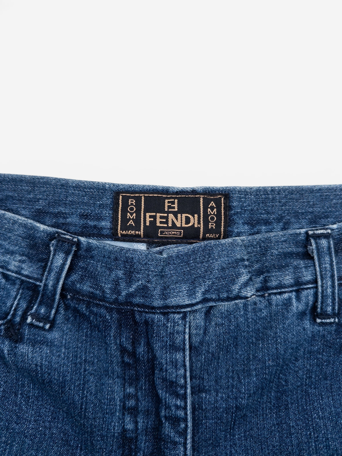 Fendi 2000s Fringe Rhinestone Denim Jeans – photo 6