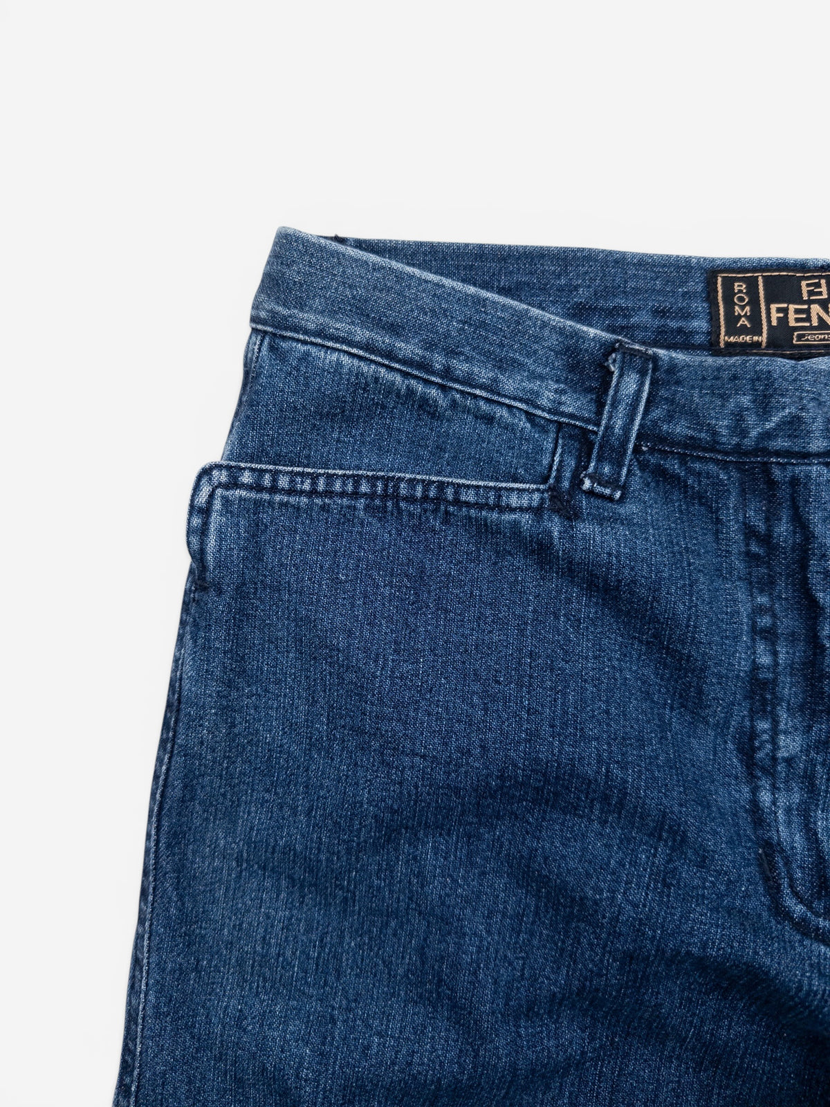 Fendi 2000s Fringe Rhinestone Denim Jeans – photo 5