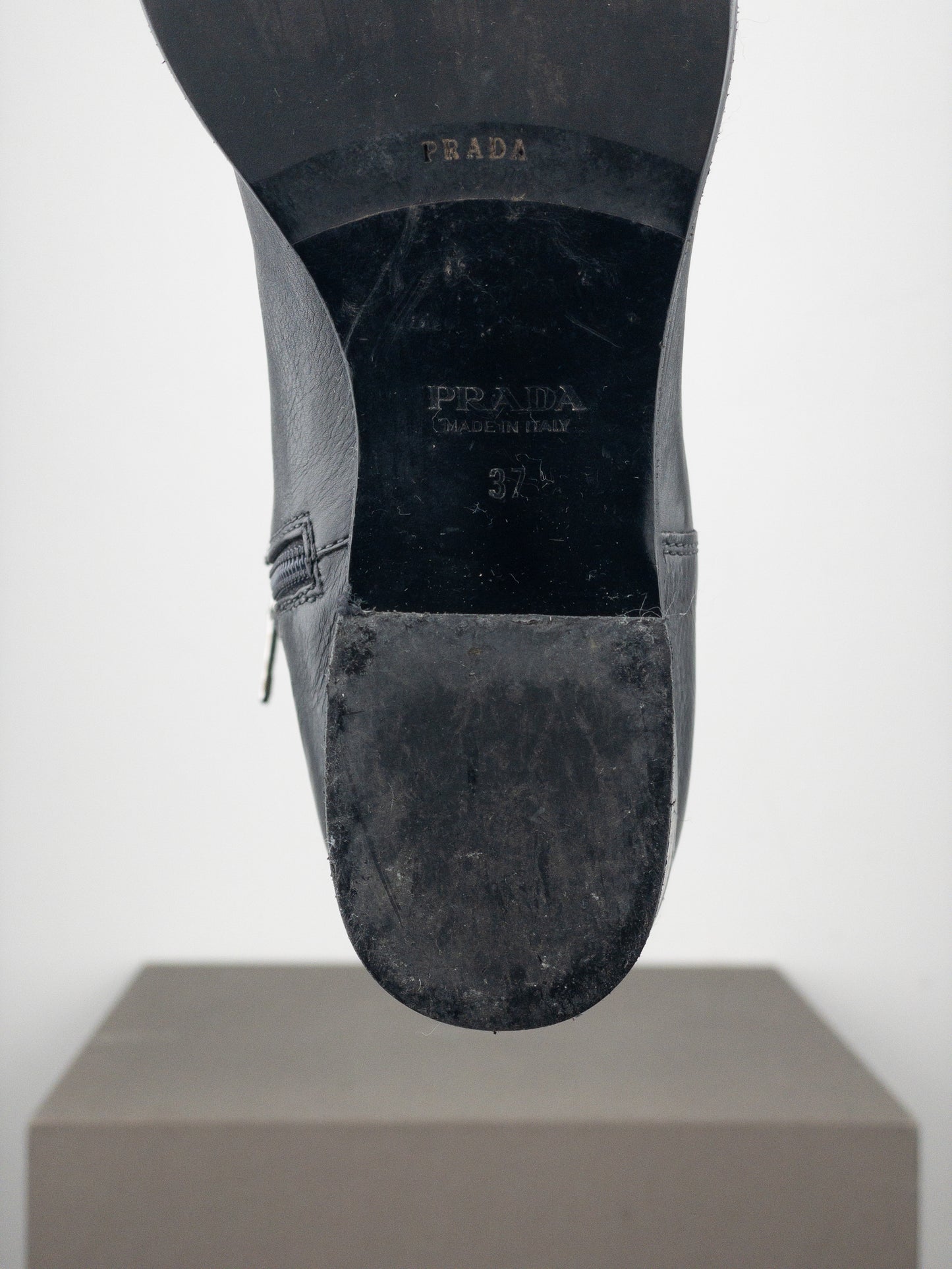 Prada SS06 Knee-High Buckle Biker Riding Boots