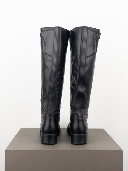 Prada 2000s Knee High Riding Biker Boots