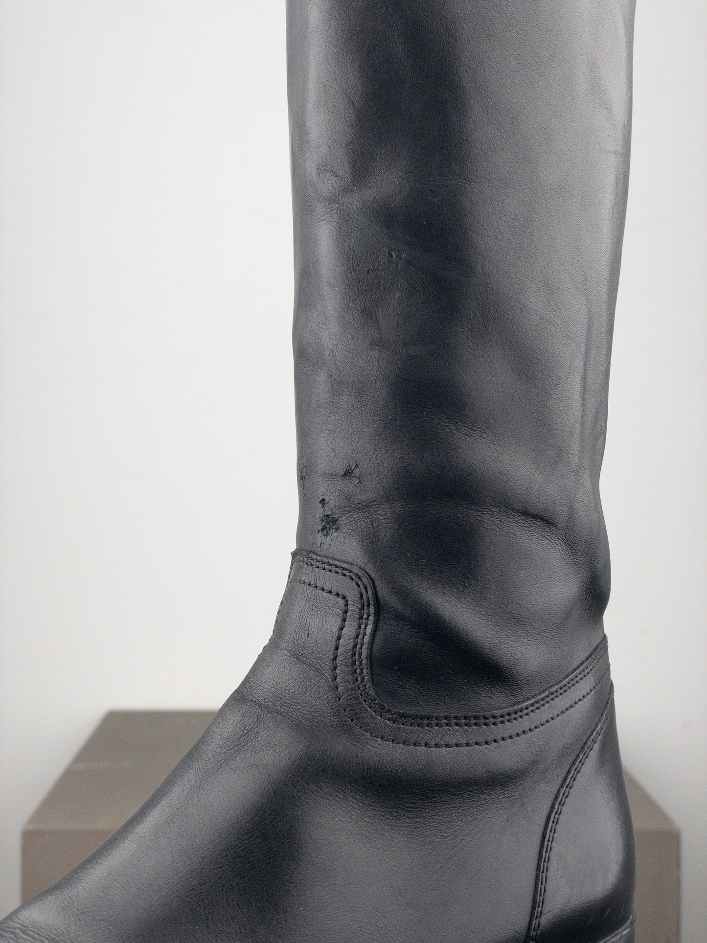 Prada 2000s Knee High Riding Biker Boots