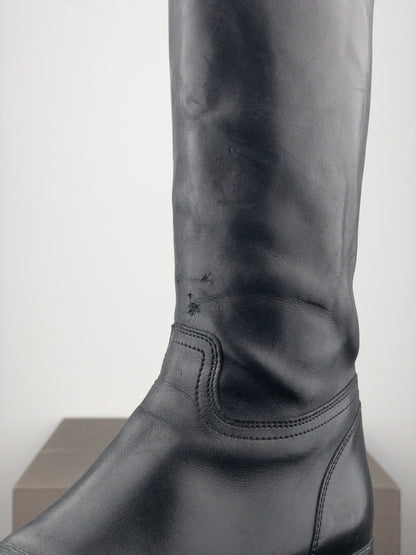 Prada 2000s Knee High Riding Biker Boots