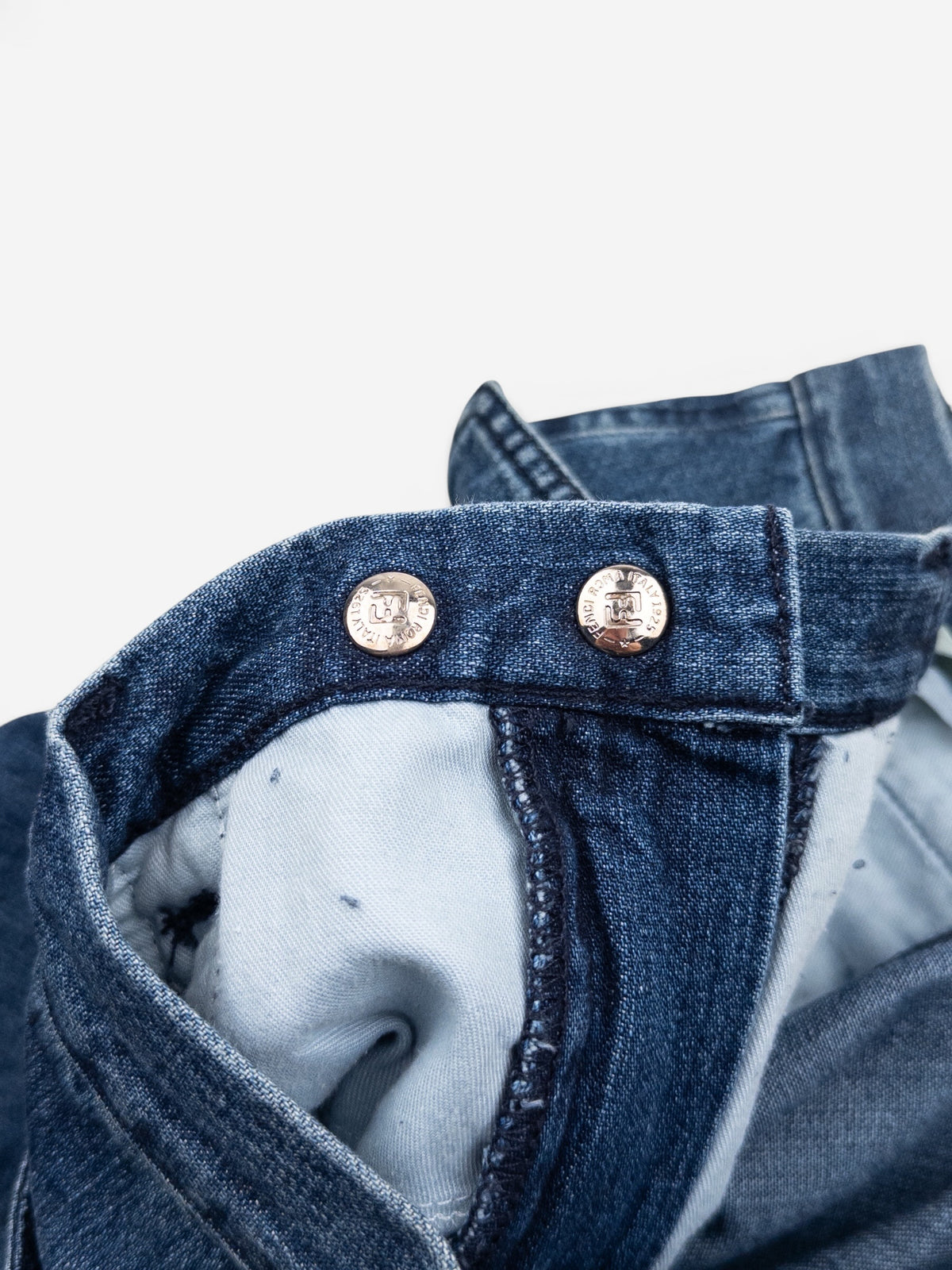 Fendi 2000s Fringe Rhinestone Denim Jeans – photo 9