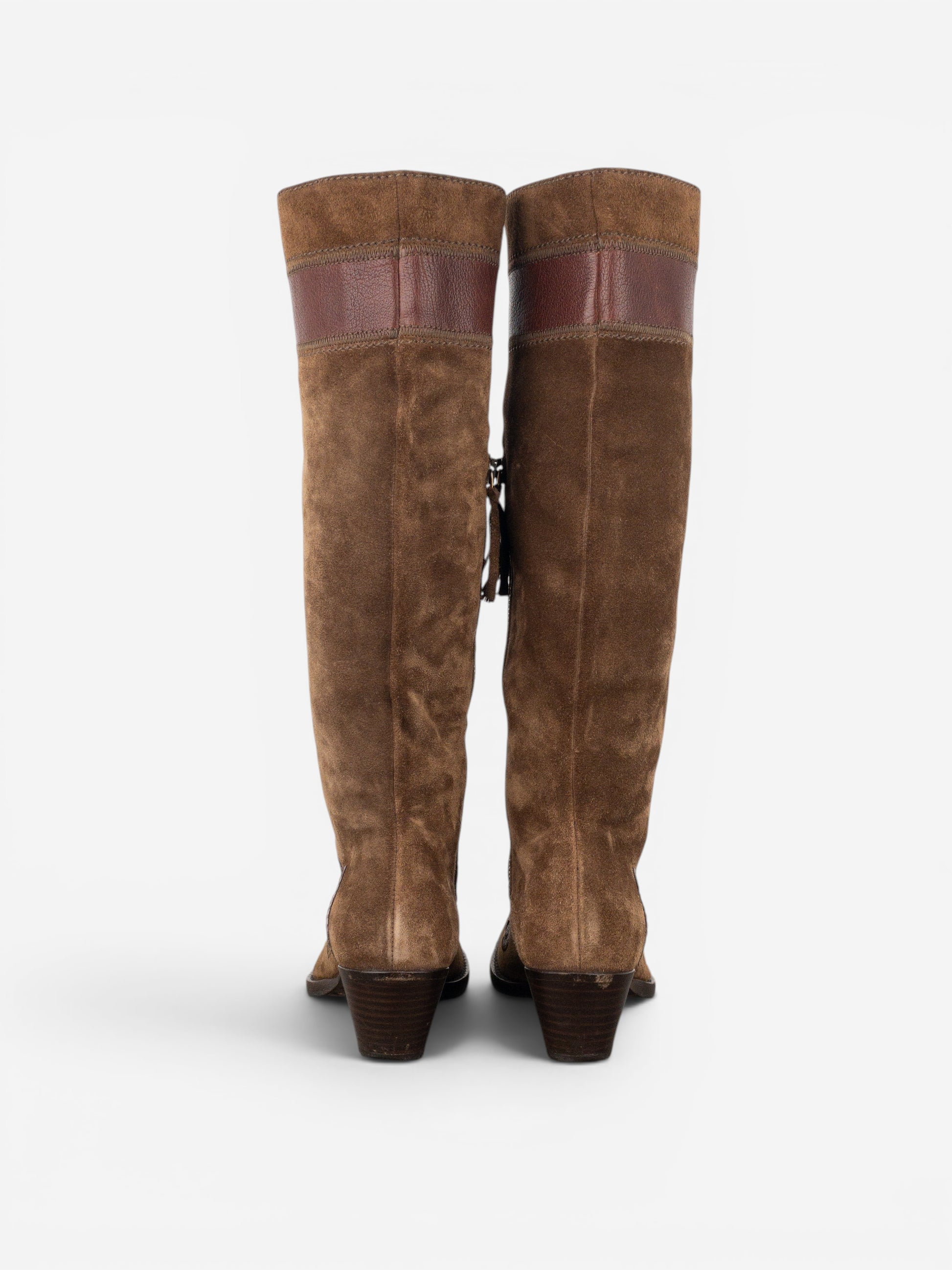 Miu Miu 2000s Knee-High Suede Cowboy Boots – photo 6
