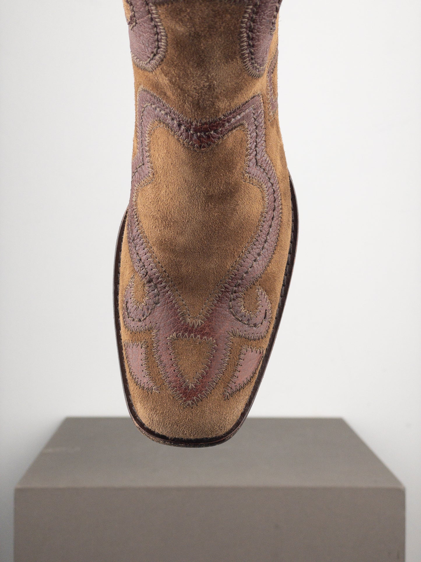 Miu Miu 2000s Knee-High Suede Cowboy Boots