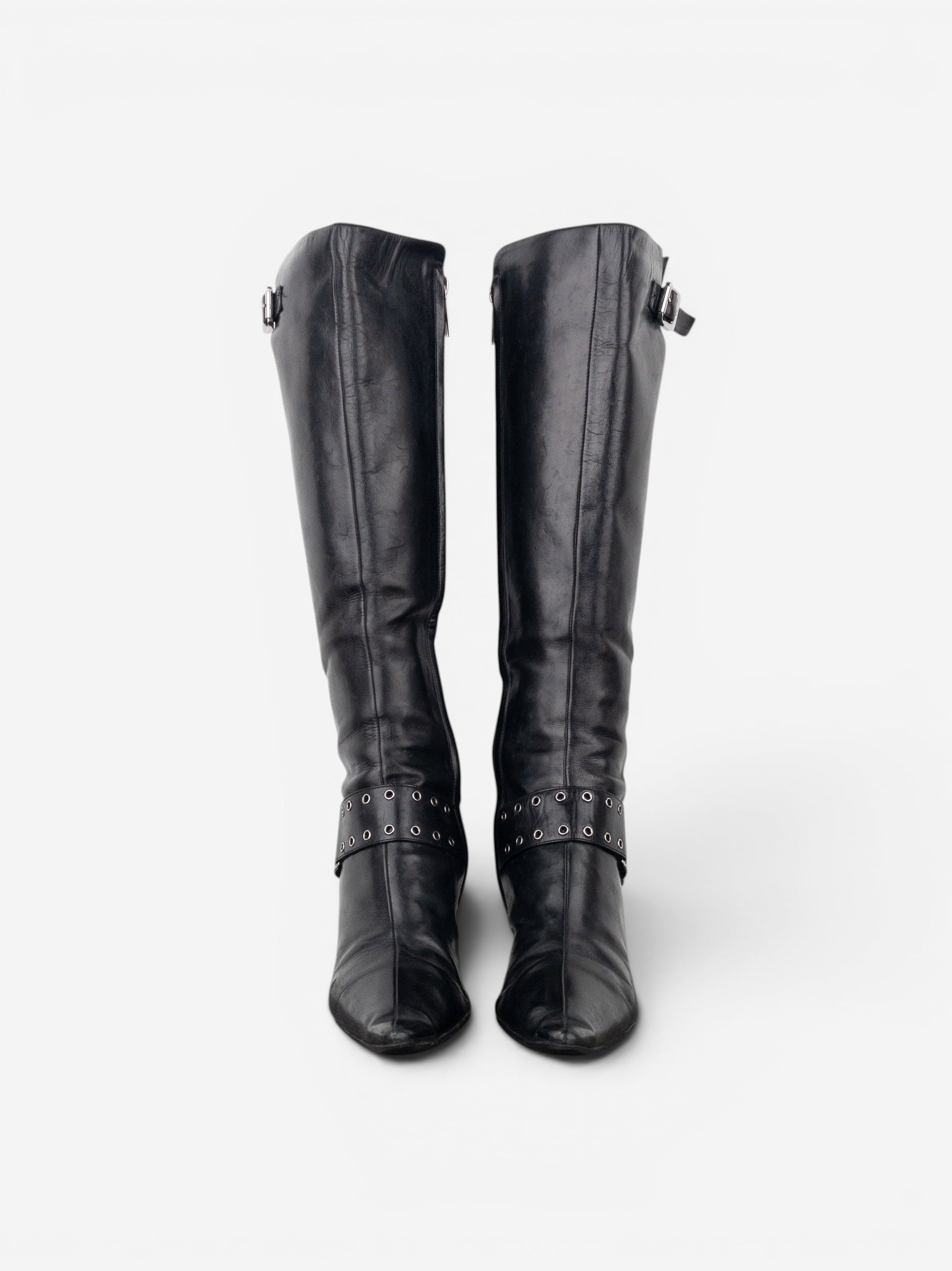 Dior by Galliano SS02 ‘Street Chic’ Buckle Knee-High Heel Boots – photo 5