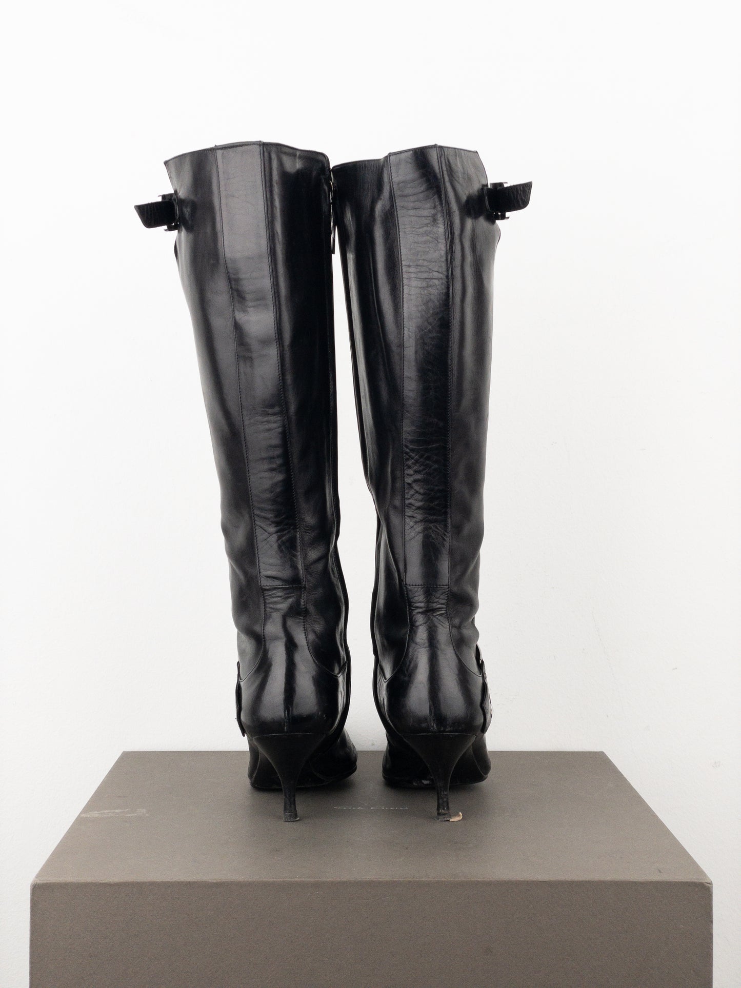 Dior by Galliano SS02 ‘Street Chic’ Buckle Knee-High Heel Boots