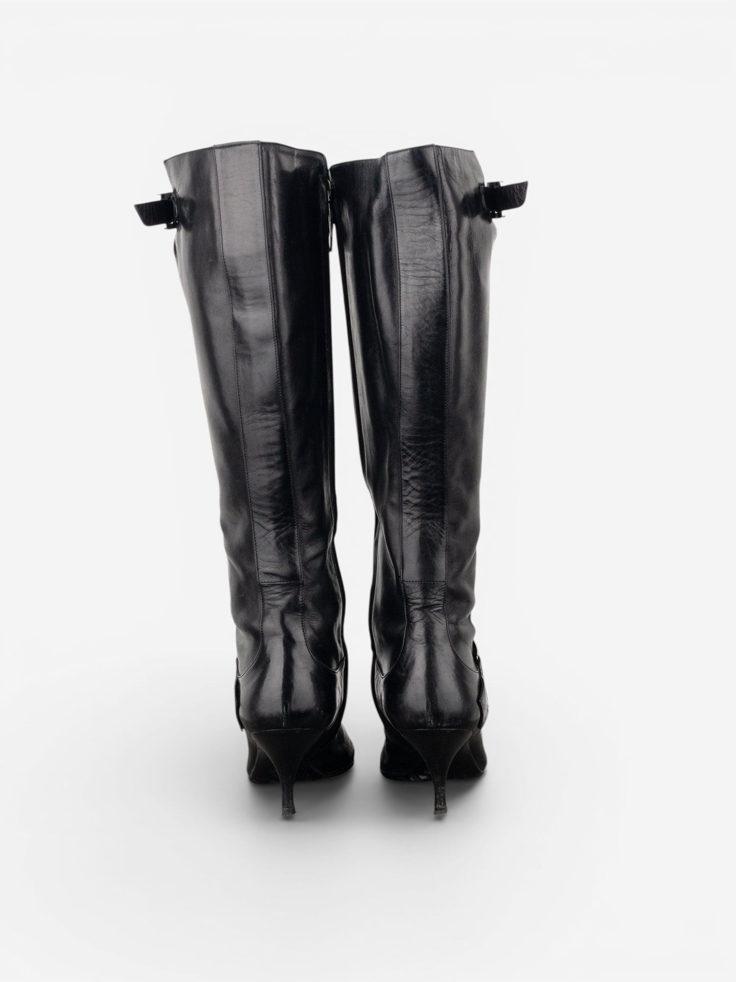 Dior by Galliano SS02 ‘Street Chic’ Buckle Knee-High Heel Boots – photo 6