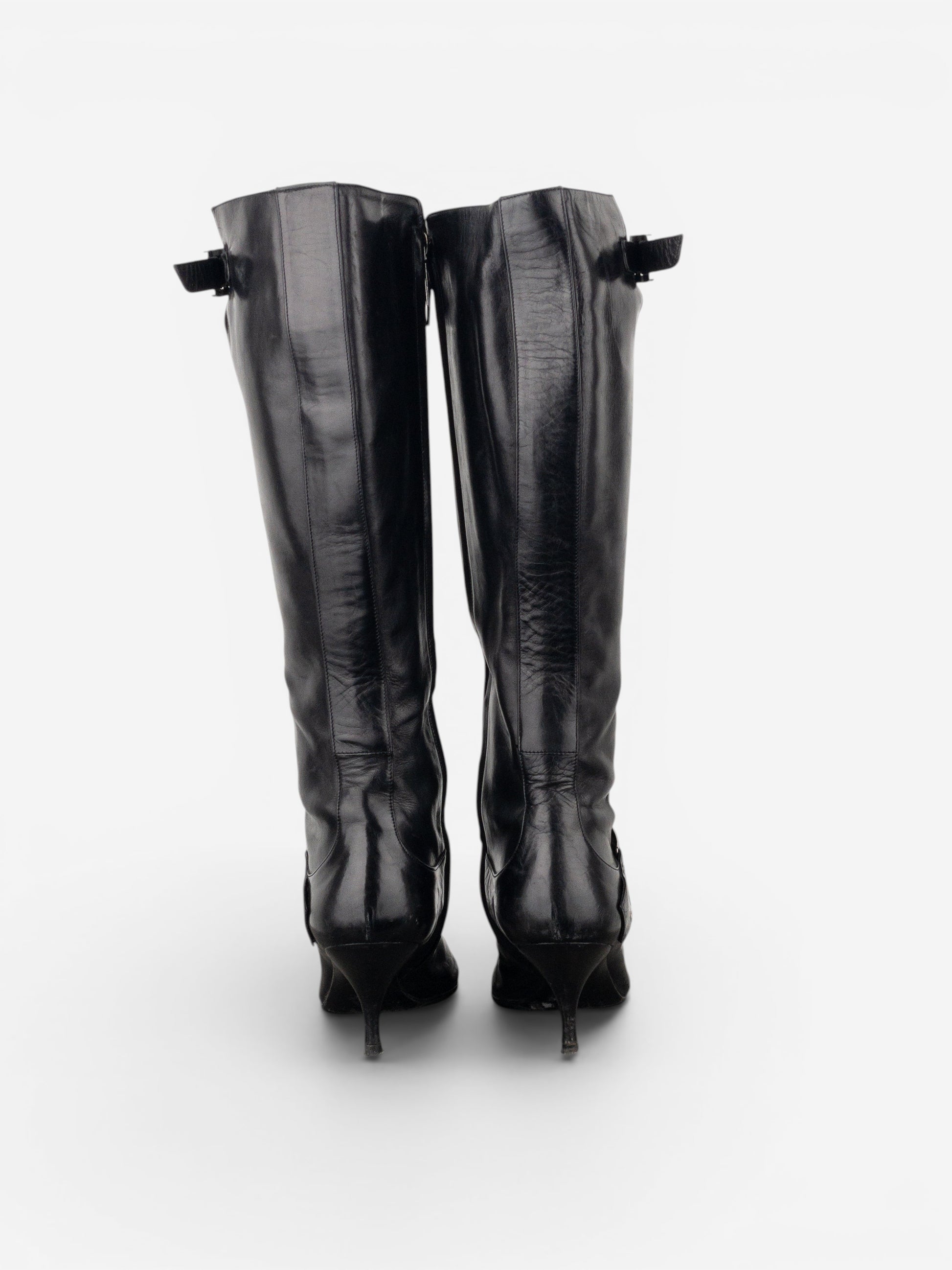 Dior by Galliano SS02 ‘Street Chic’ Buckle Knee-High Heel Boots – photo 6