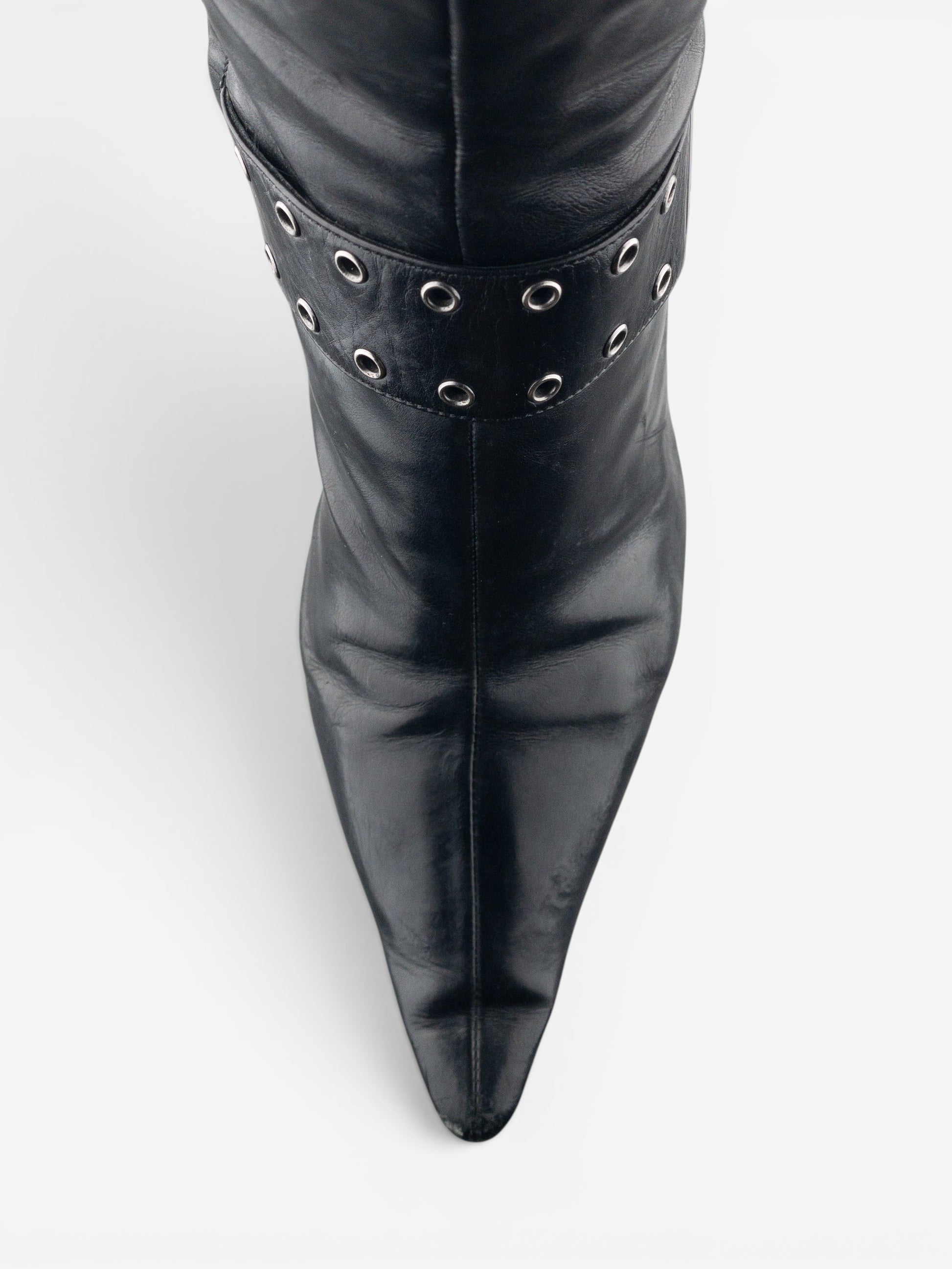 Dior by Galliano SS02 ‘Street Chic’ Buckle Knee-High Heel Boots – photo 7