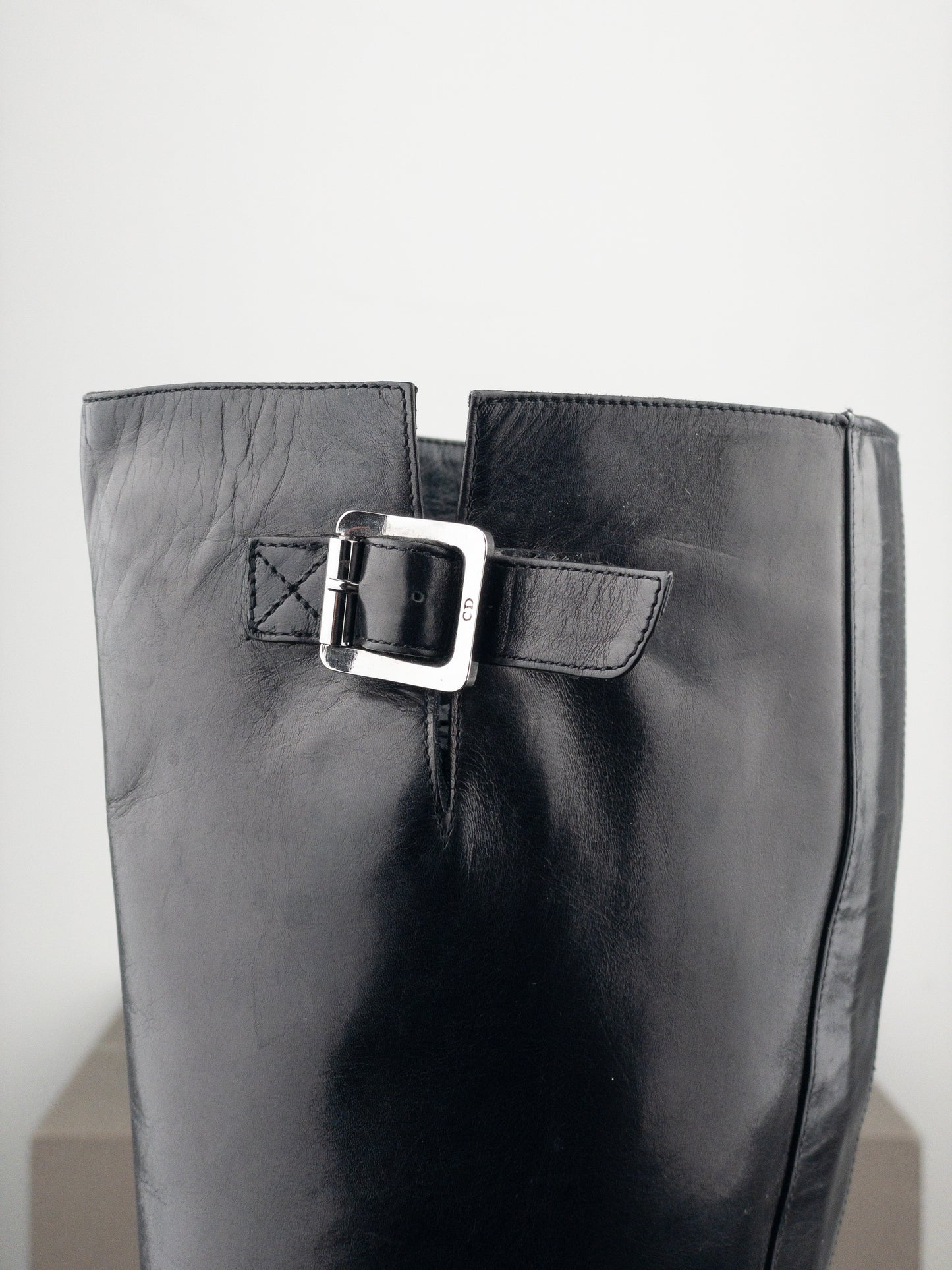 Dior by Galliano SS02 ‘Street Chic’ Buckle Knee-High Heel Boots