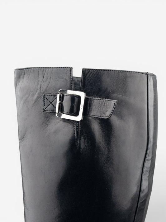 Dior by Galliano SS02 ‘Street Chic’ Buckle Knee-High Heel Boots – photo 9