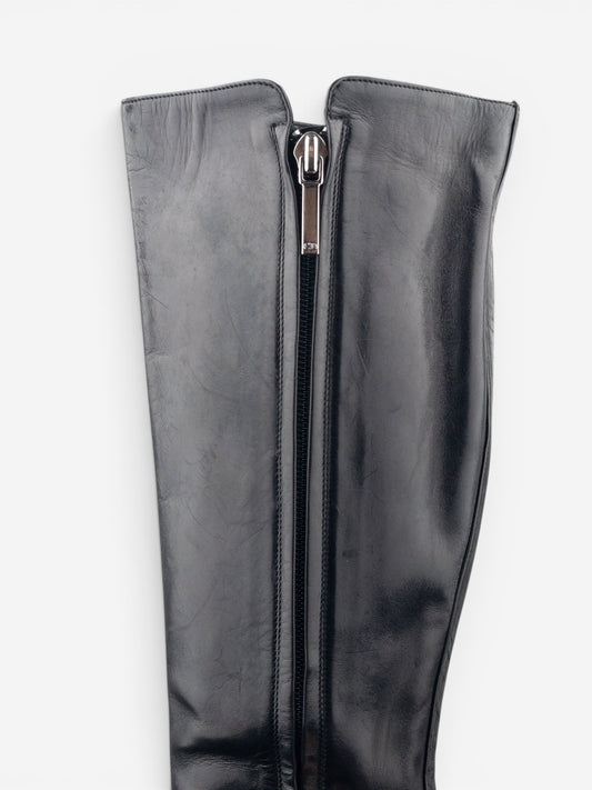 Dior by Galliano SS02 ‘Street Chic’ Buckle Knee-High Heel Boots – photo 13