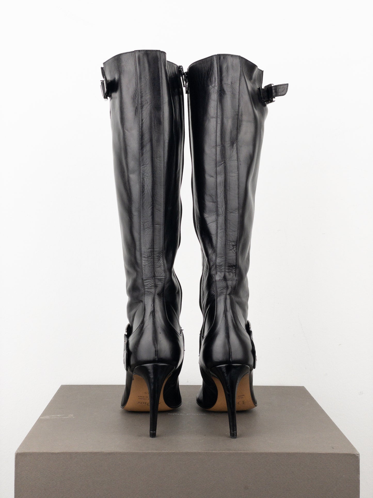 Dior by Galliano SS02 ‘Street Chic’ Buckle Knee-High Heel Boots