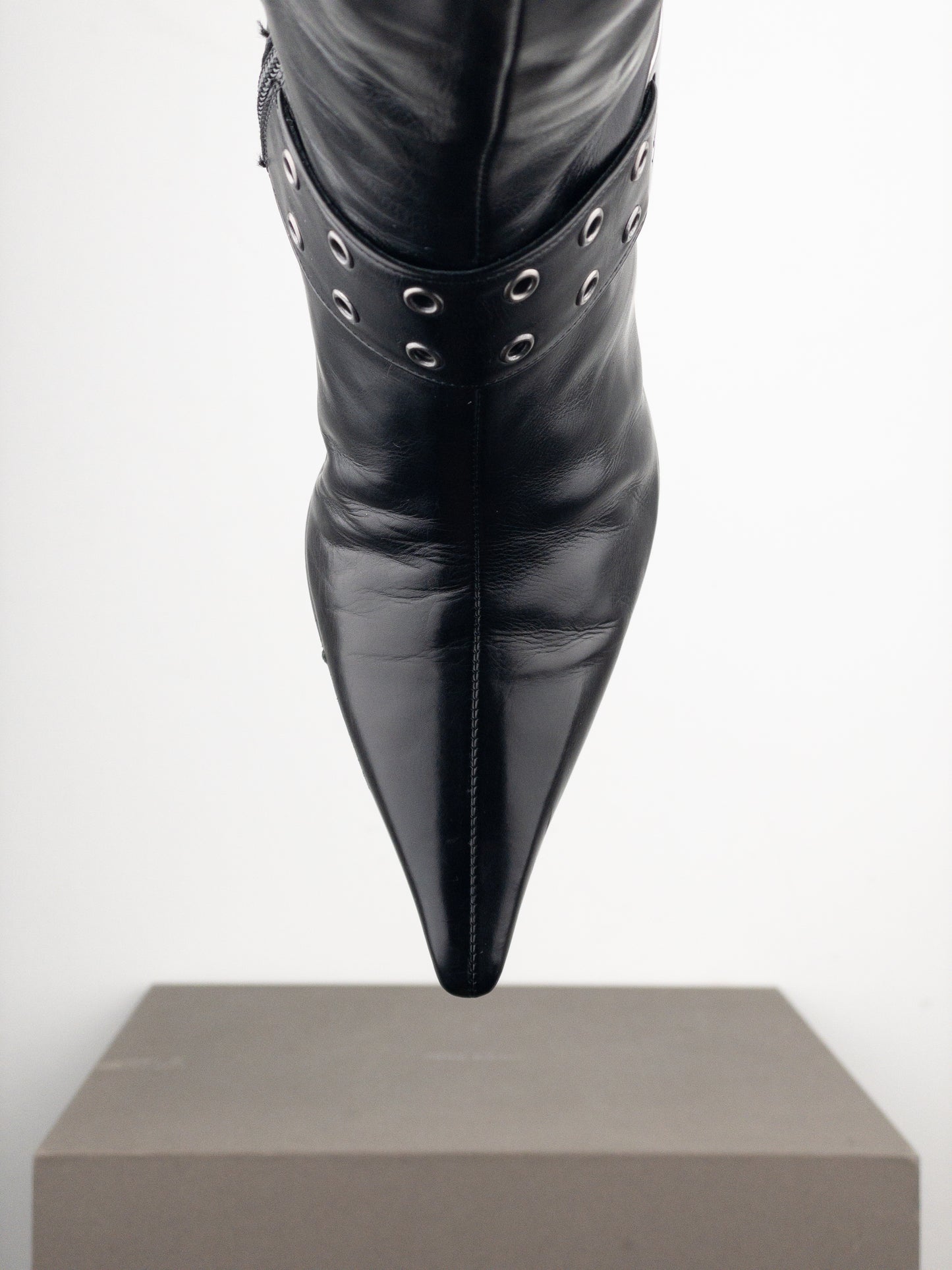 Dior by Galliano SS02 ‘Street Chic’ Buckle Knee-High Heel Boots