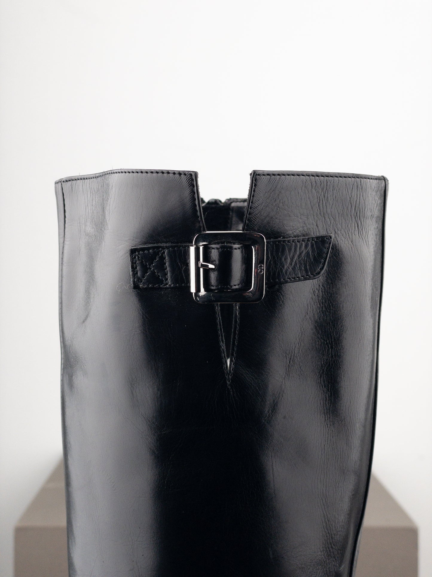 Dior by Galliano SS02 ‘Street Chic’ Buckle Knee-High Heel Boots