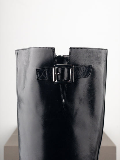 Dior by Galliano SS02 ‘Street Chic’ Buckle Knee-High Heel Boots