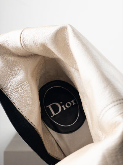 Dior by Galliano SS02 ‘Street Chic’ Buckle Knee-High Heel Boots