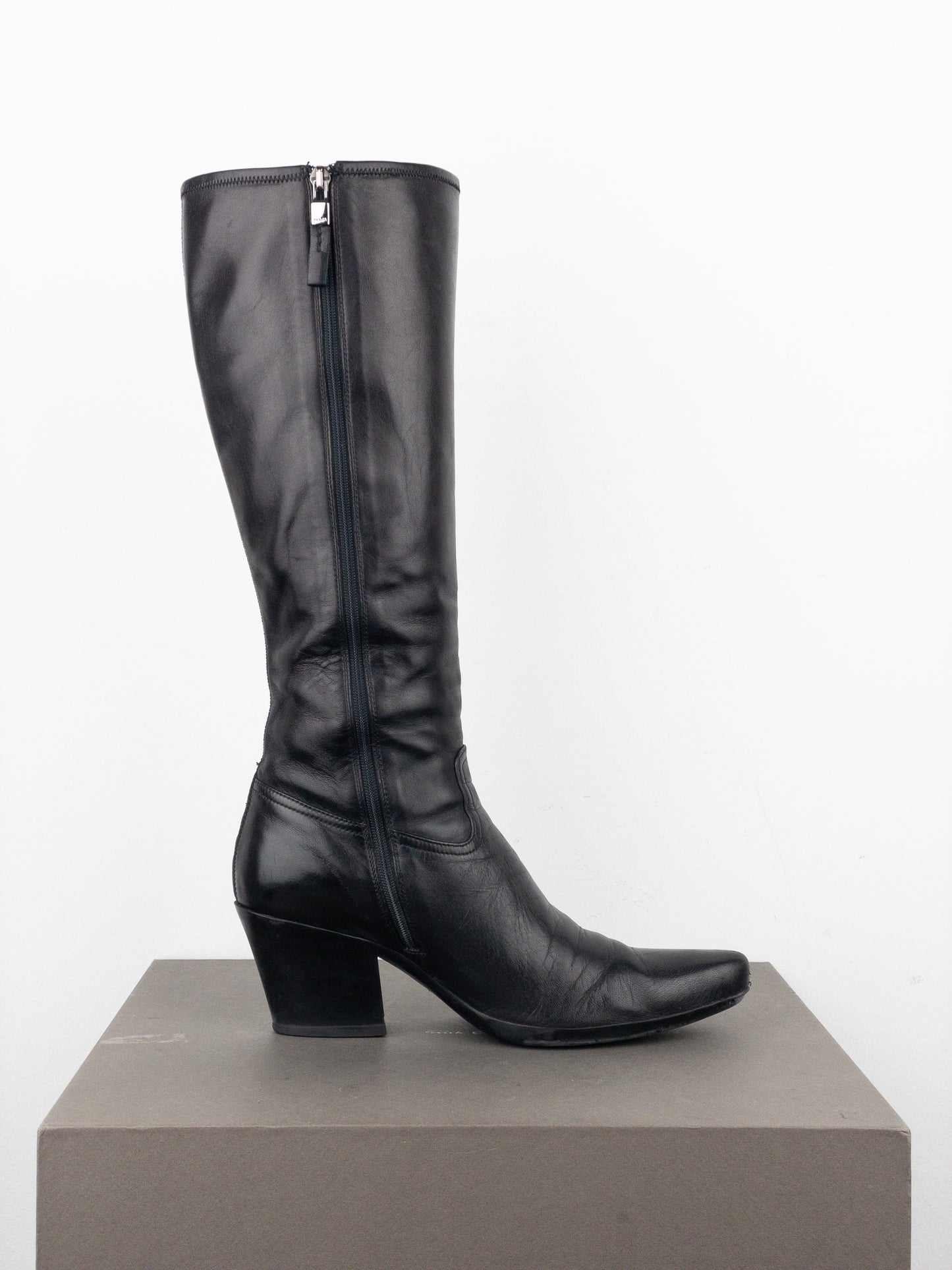 Prada 2000s Knee-High Cowboy Boots
