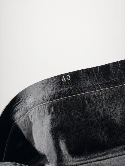 Prada AW99 Knee-High Square Toe Biker Moto Sports Kitten Heel Boots