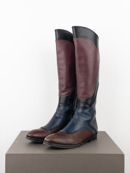 Miu Miu AW08 Knee-High Biker Riding Boots