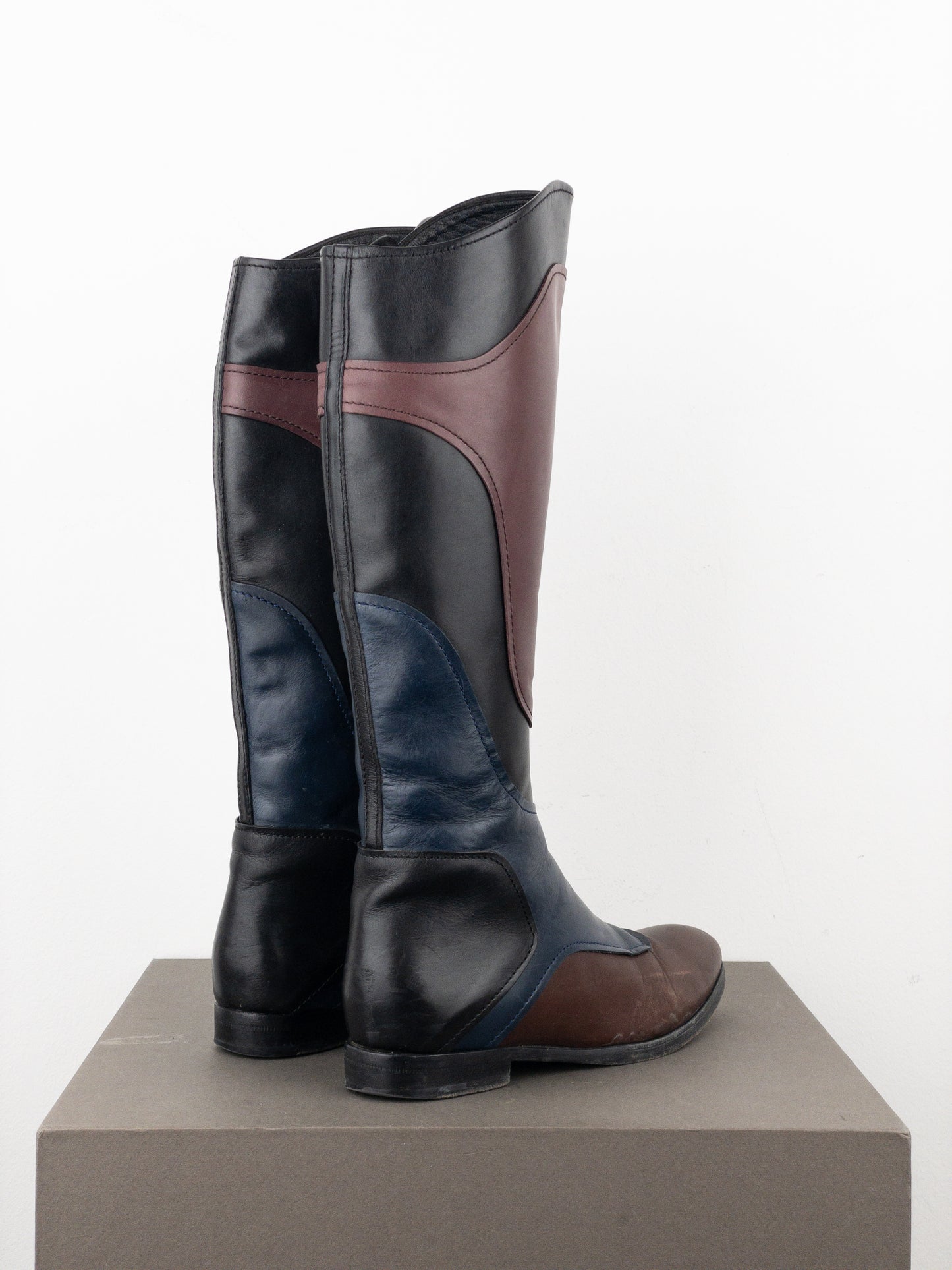 Miu Miu AW08 Knee-High Biker Riding Boots