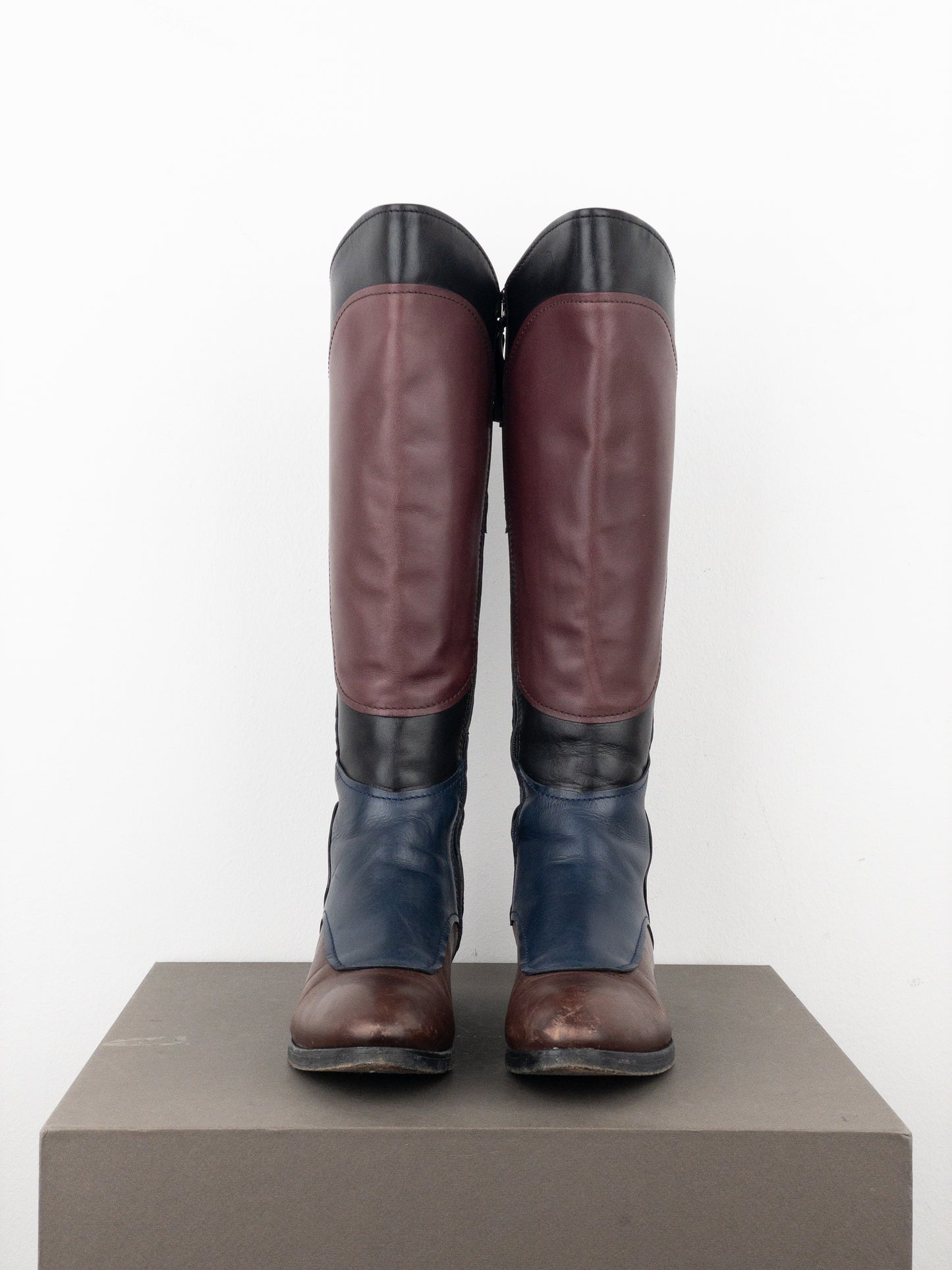 Miu Miu AW08 Knee-High Biker Riding Boots