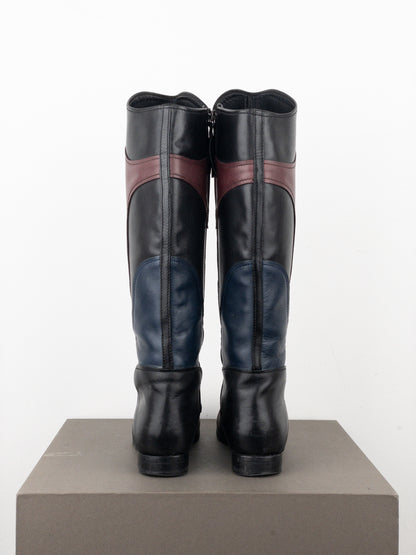Miu Miu AW08 Knee-High Biker Riding Boots