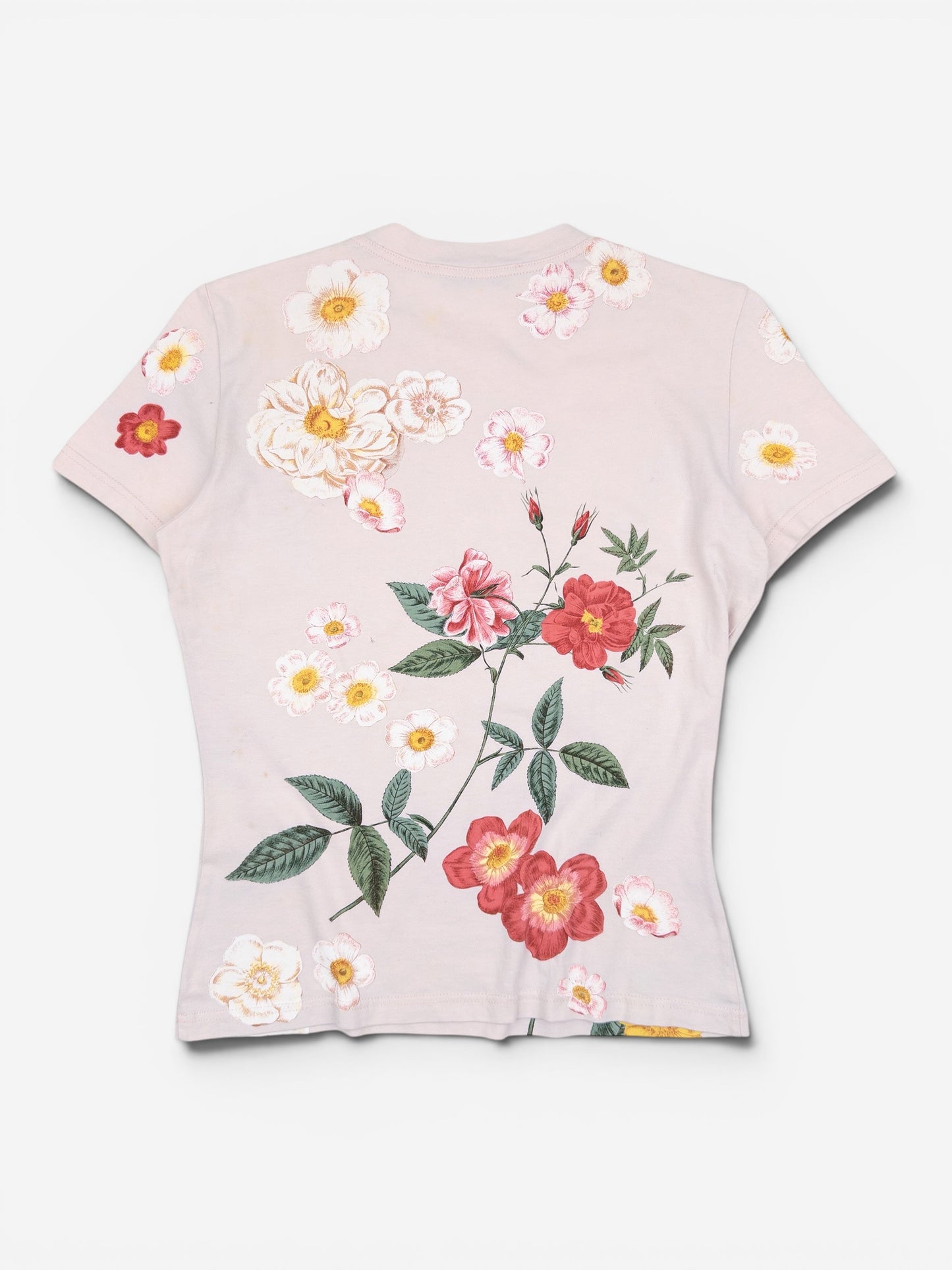 Dior by Galliano AW03 'Jadore Dior' Floral Rhinestone Crown & Sword T-Shirt