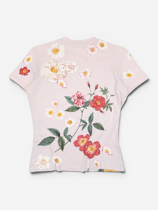 Dior by Galliano AW03 'Jadore Dior' Floral Rhinestone Crown & Sword T-Shirt – photo 2