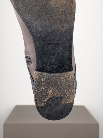 Miu Miu AW08 Knee-High Biker Riding Boots