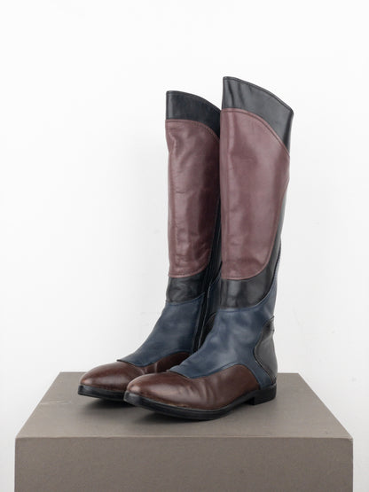 Miu Miu AW08 Knee-High Biker Riding Boots