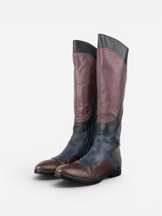 Miu Miu AW08 Knee-High Biker Riding Boots