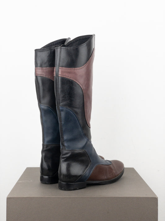 Miu Miu AW08 Knee-High Biker Riding Boots